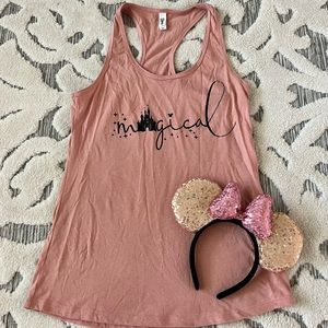 Disney magical tank top with matching ear headband.